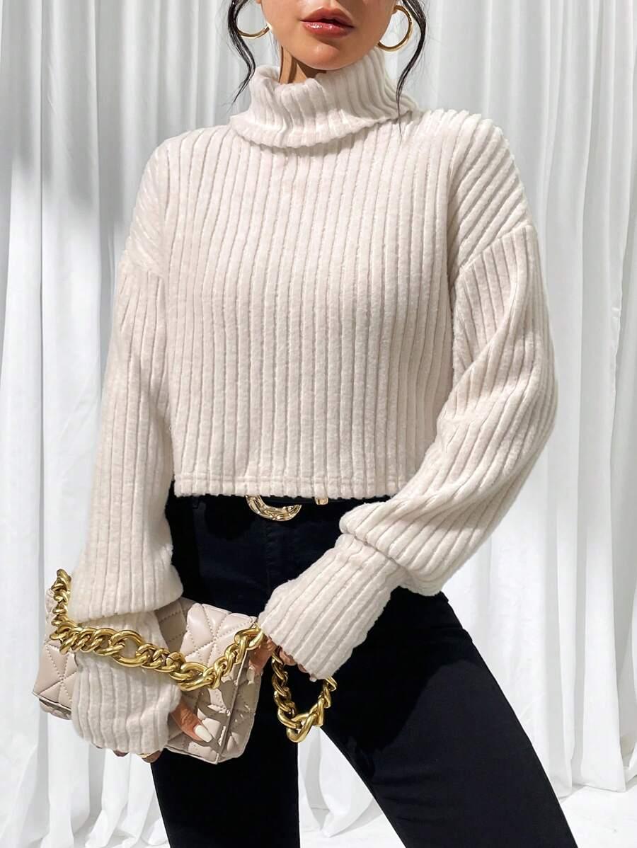 beżowy sweter golf
