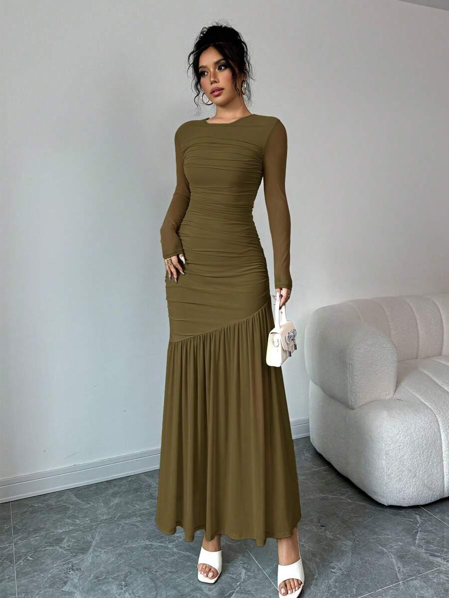 zielona maxi sukienka