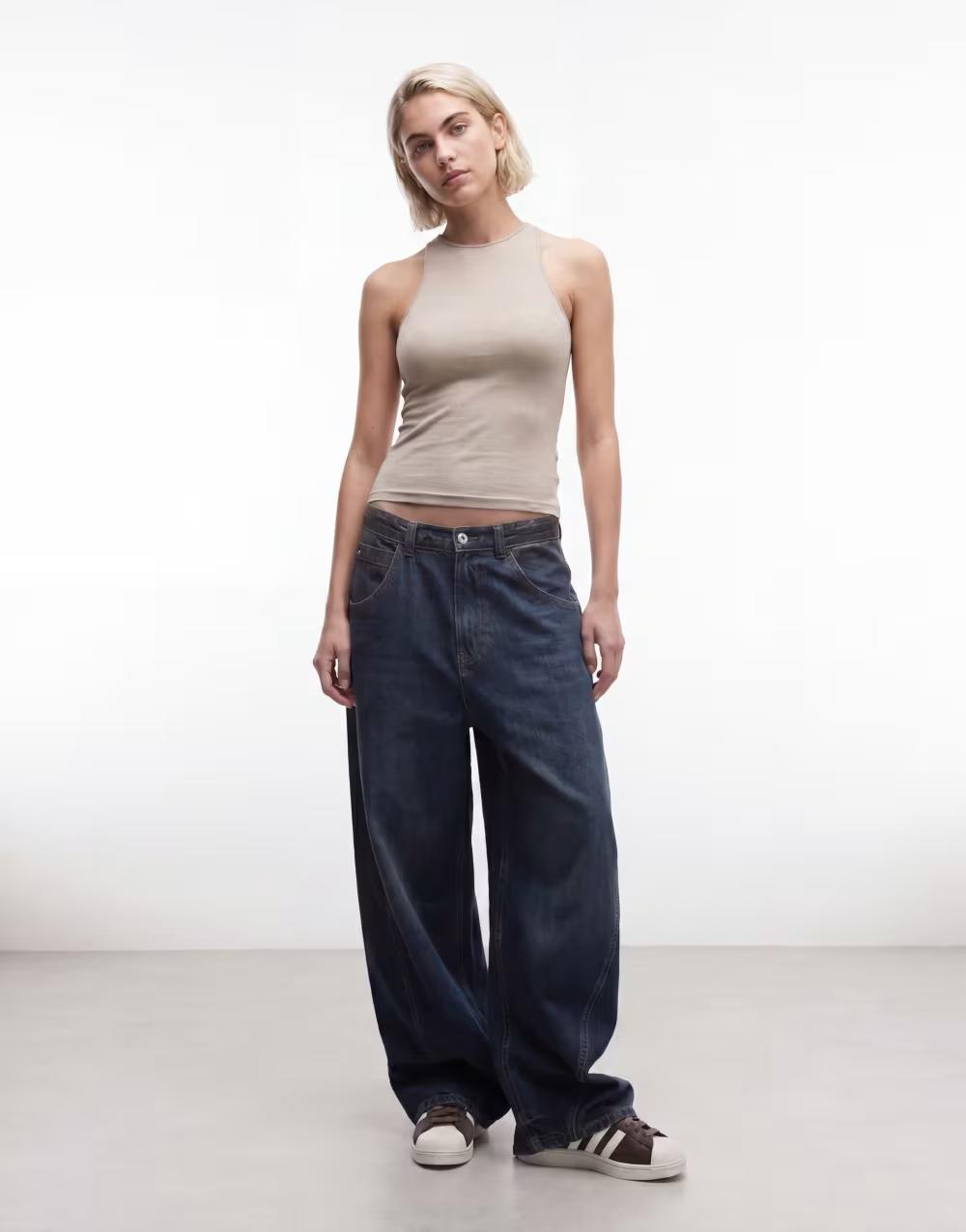 beżowy top casual