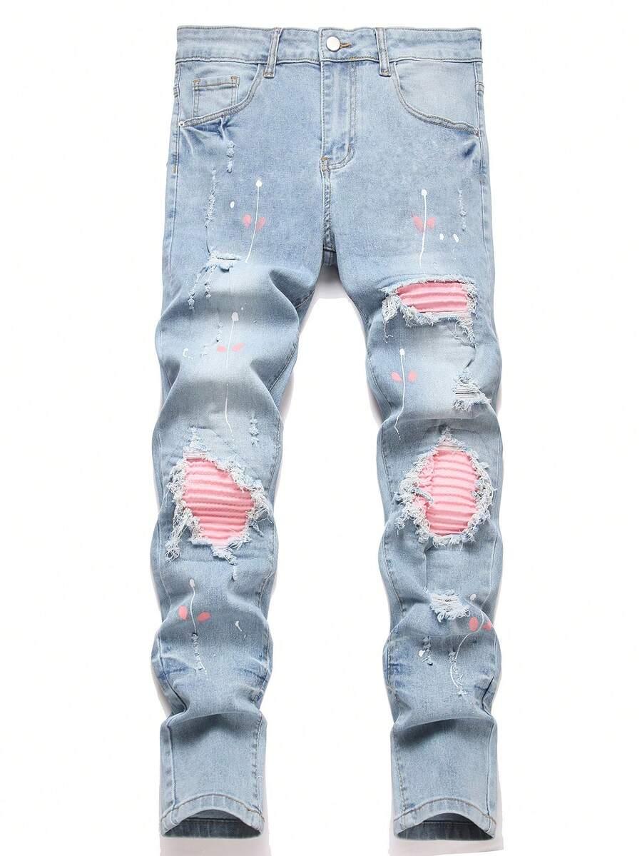NIEBIESKIE SPODNIE JEANS