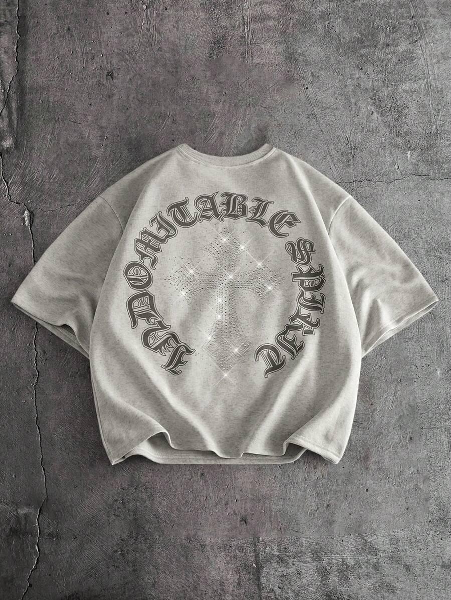 szary t-shirt zdobienie