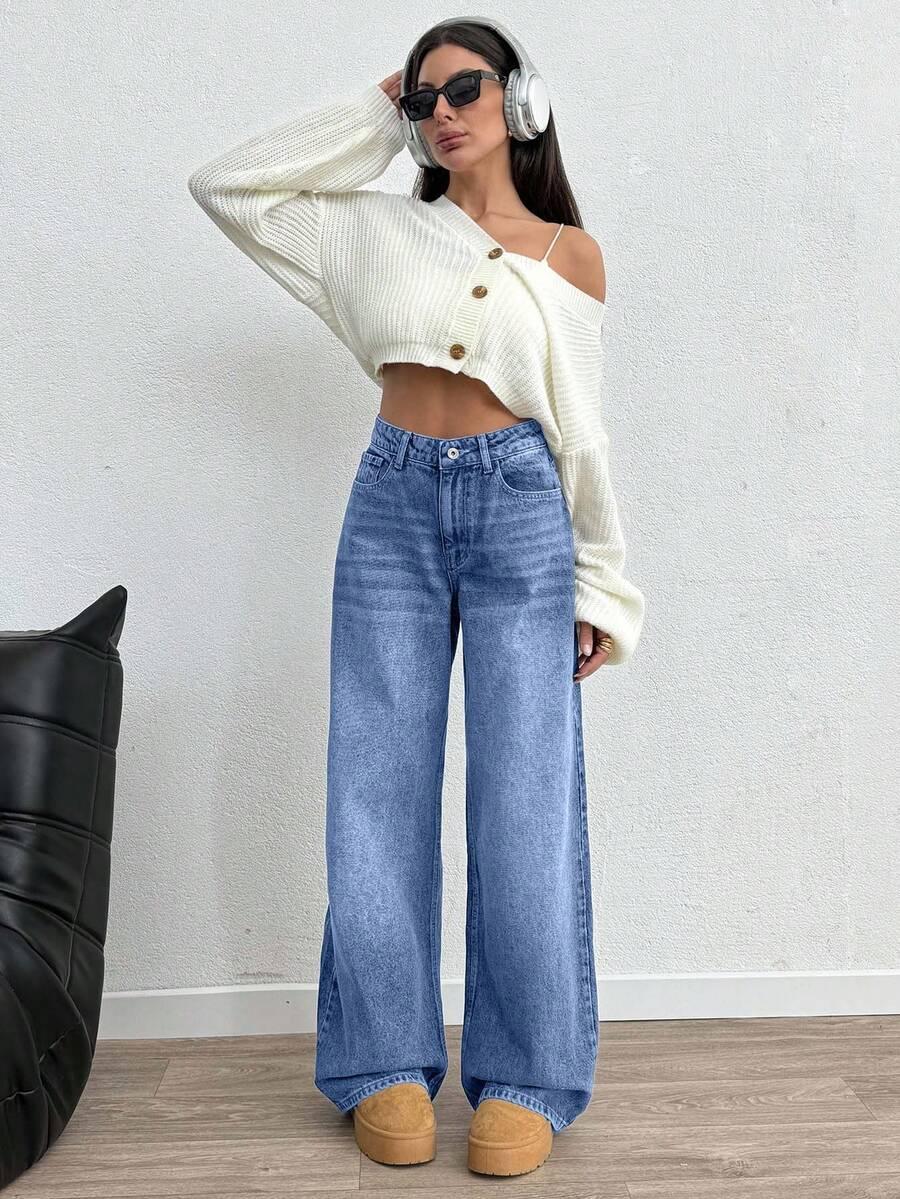NIEBIESKIE SPODNIE JEANS