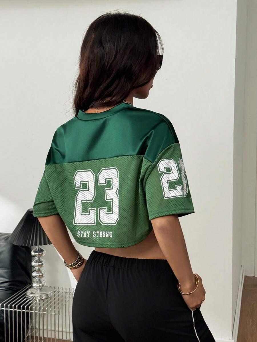 ZIELONY TOP KRÓTKI RĘKAW