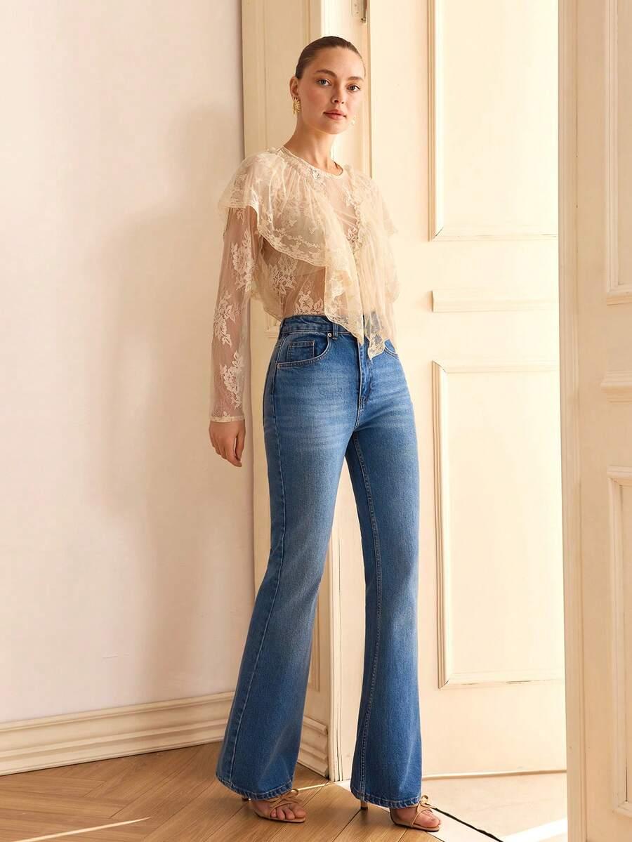 spodnie dzwony jeans