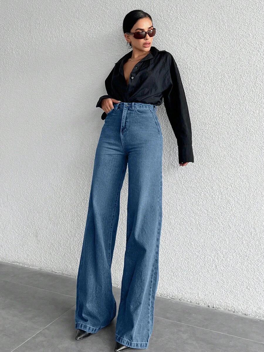 NIEBIESKIE SPODNIE JEANS
