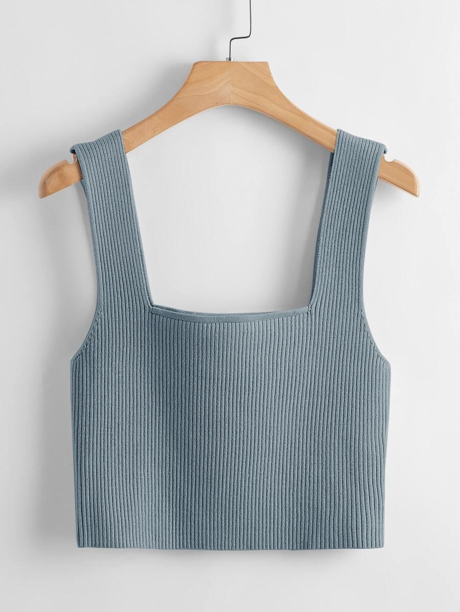 szary dzianinowy top