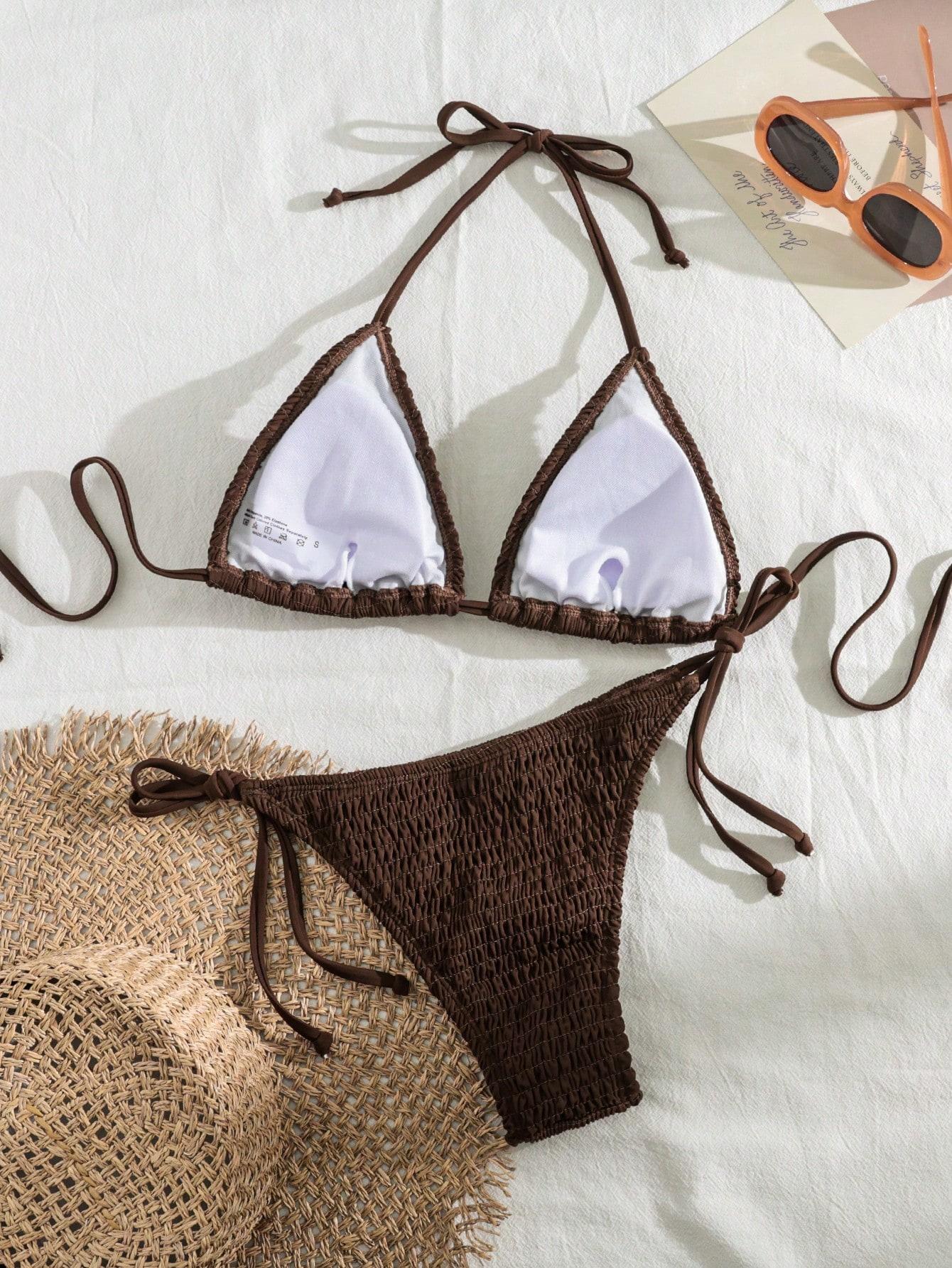 BRĄZOWA GÓRA OD BIKINI TEKSTURA 