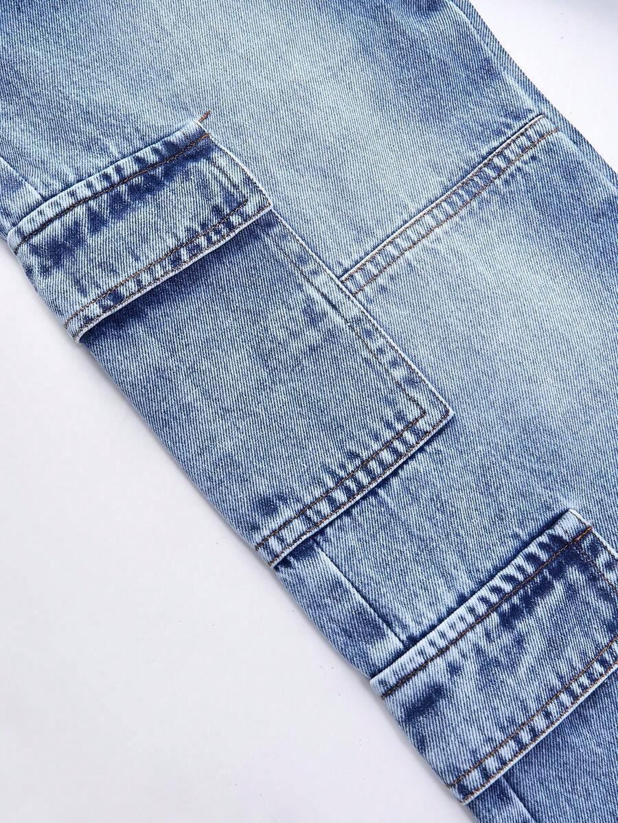 niebieskie spodnie jeans kieszenie 