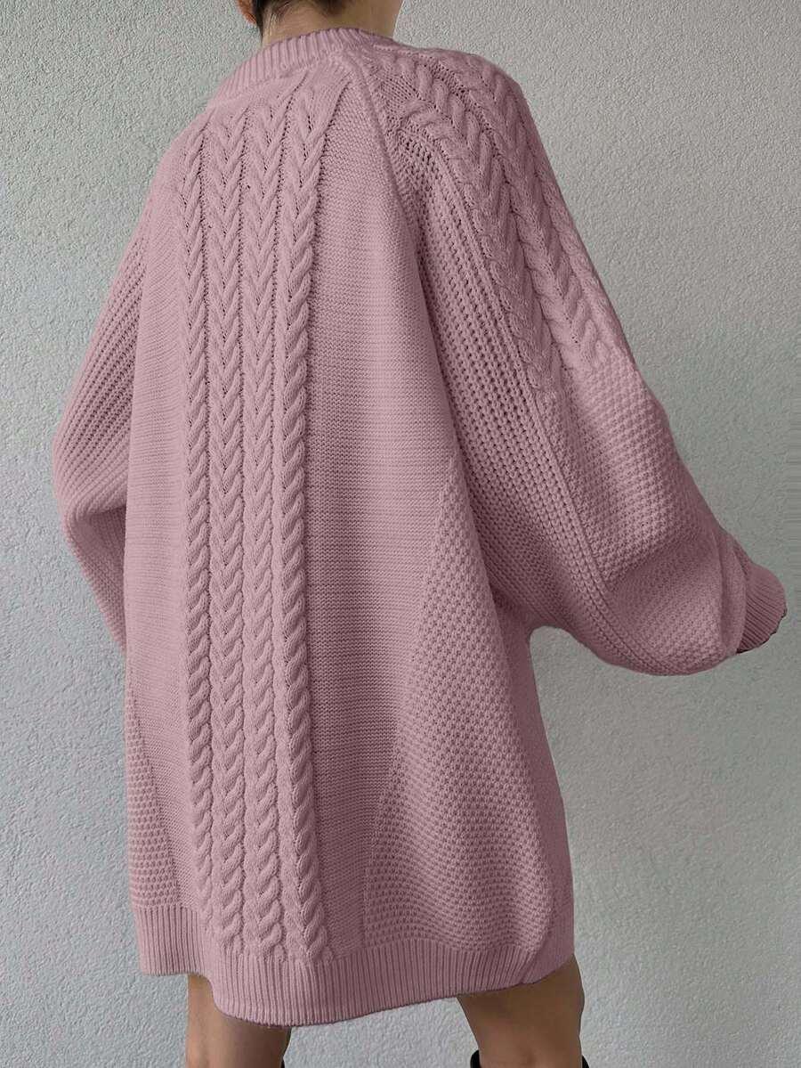 dzianinowa mini sukienka oversize