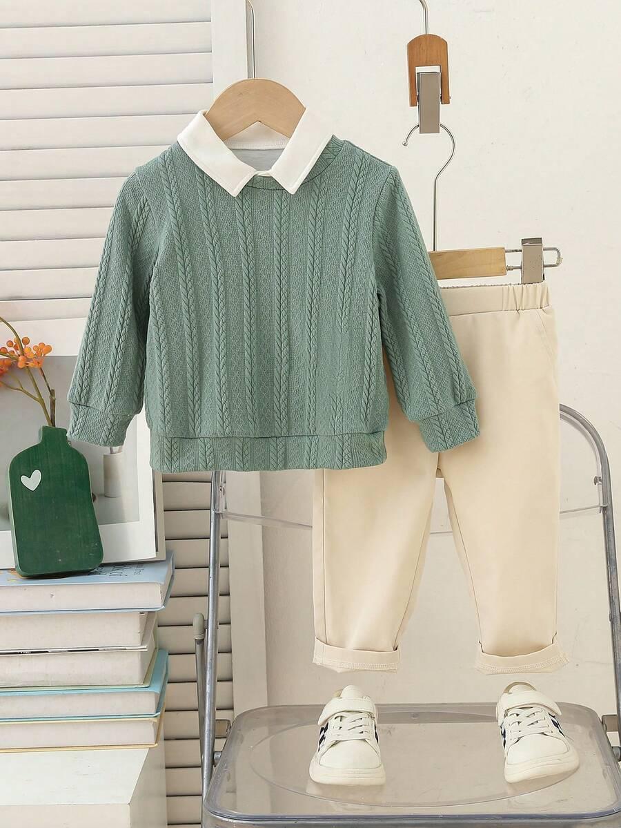 komplet sweter spodnie