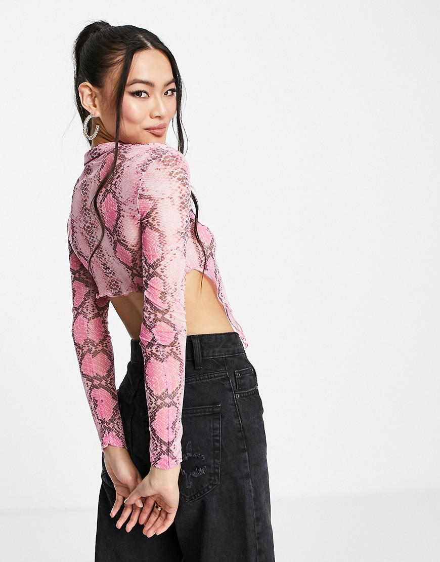 CROP TOP SNAKE PRINT