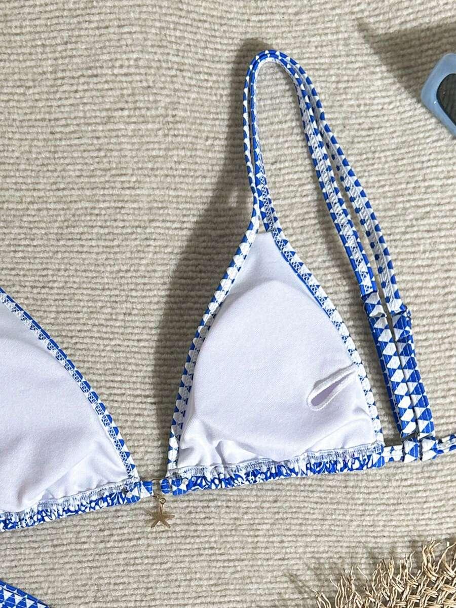 góra od bikini wzór kwiaty