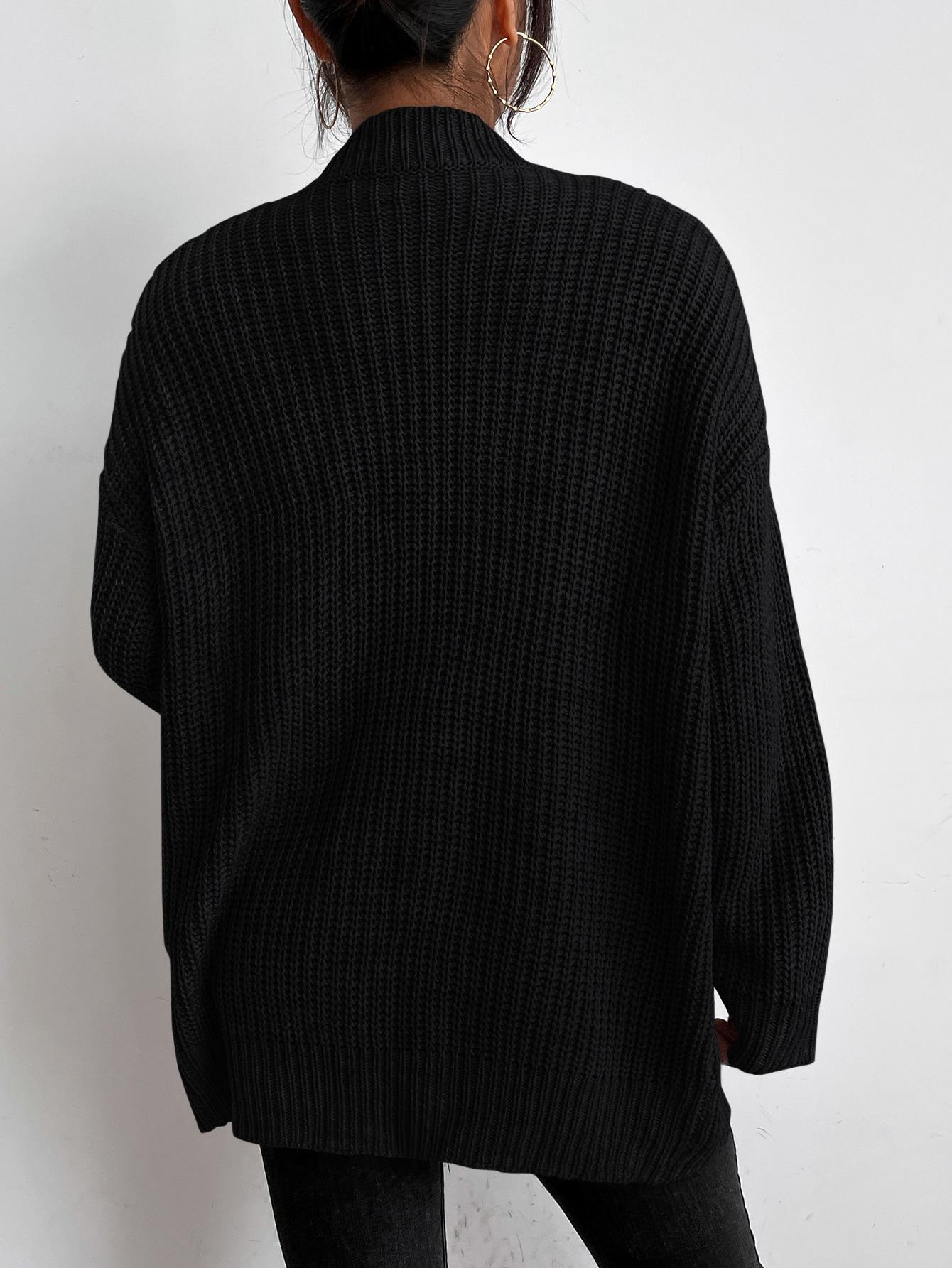 CZARNY SWETER NARZUTKA