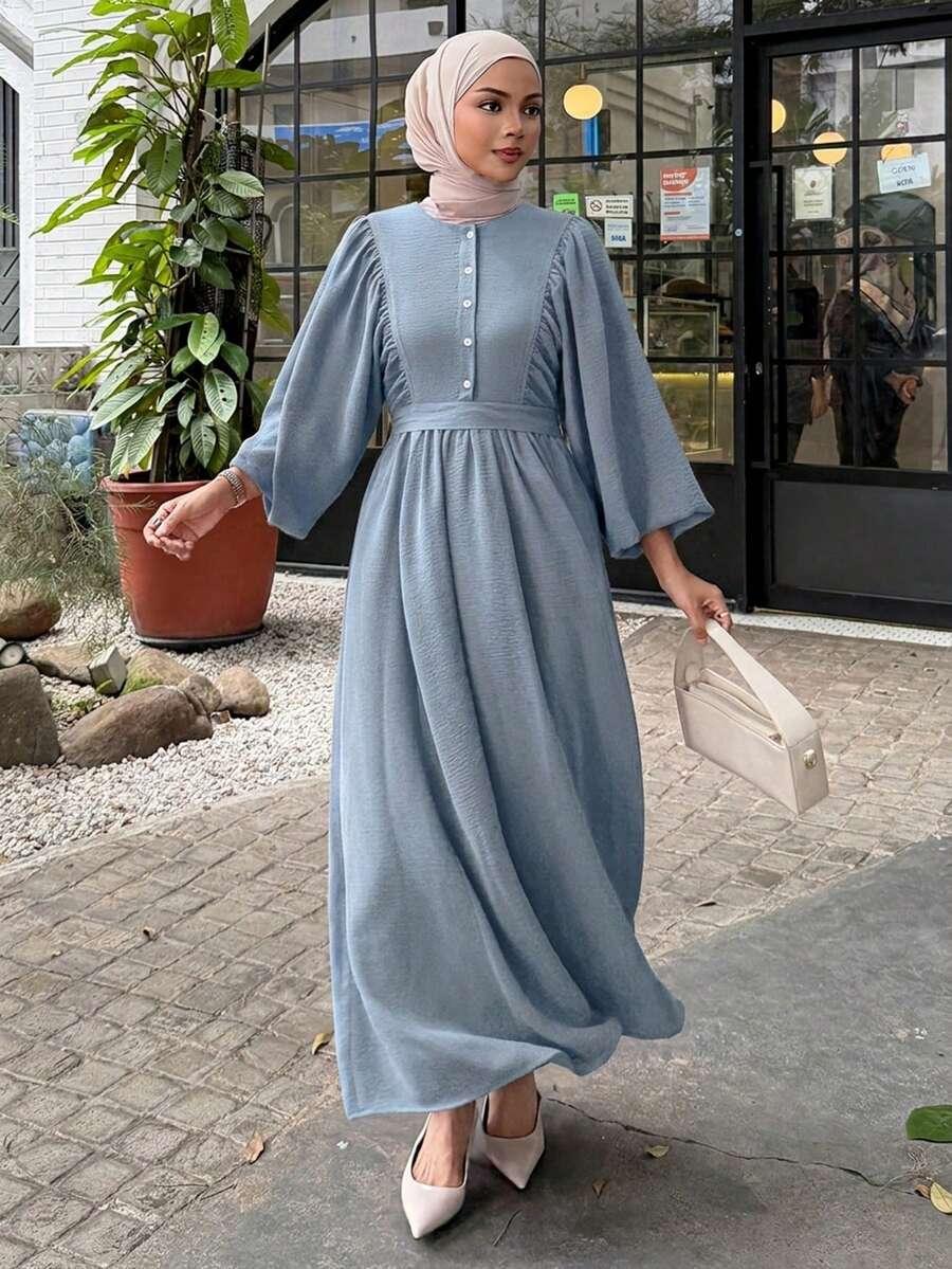 SUKIENKA MAXI DŁUGI RĘKAW