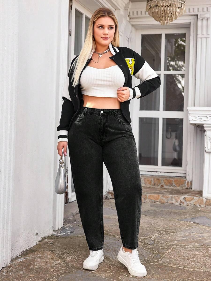 SPODNIE MOM JEANS