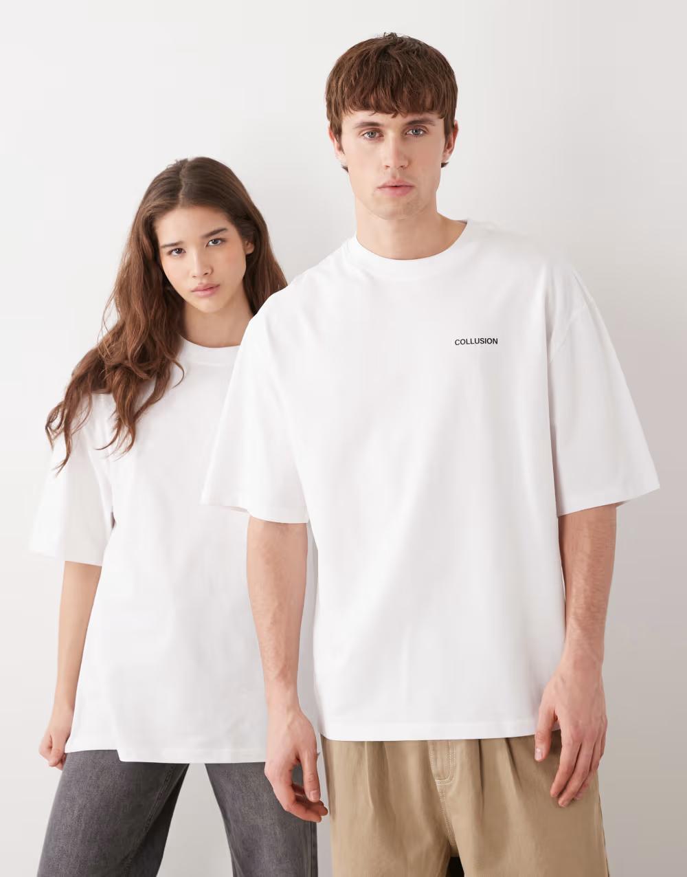 BIAŁY T-SHIRT KRÓTKI RĘKAW NADRUK
