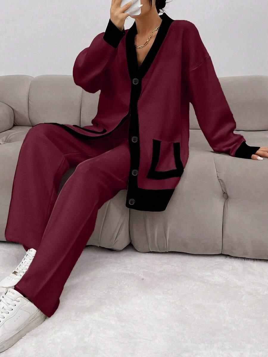 SWETER SPODNIE KOMPLET