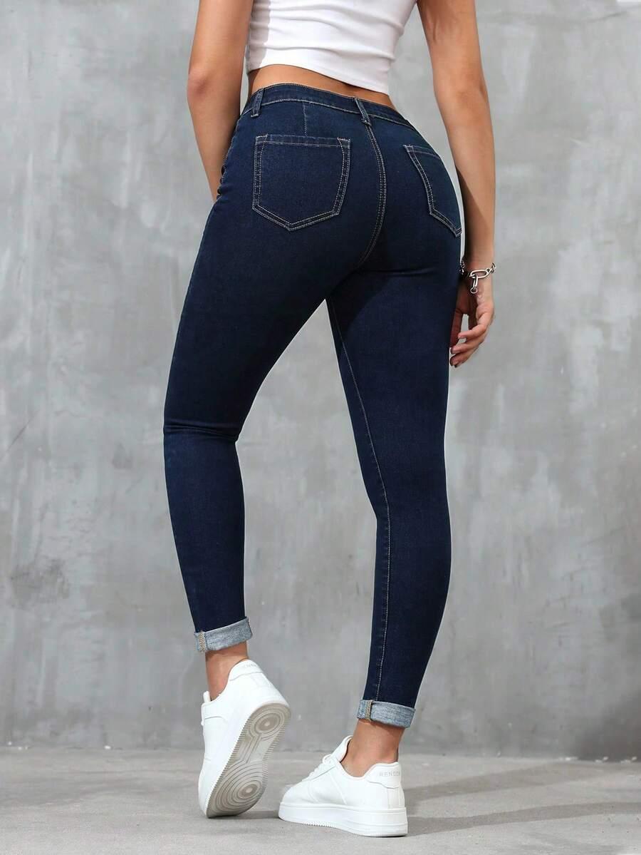 NIEBIESKIE SPODNIE JEANS