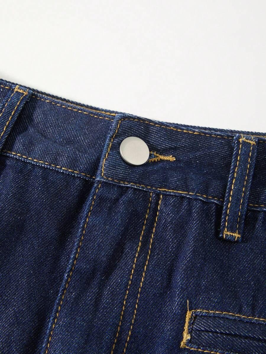 GRANATOWA SPÓDNICA JEANS