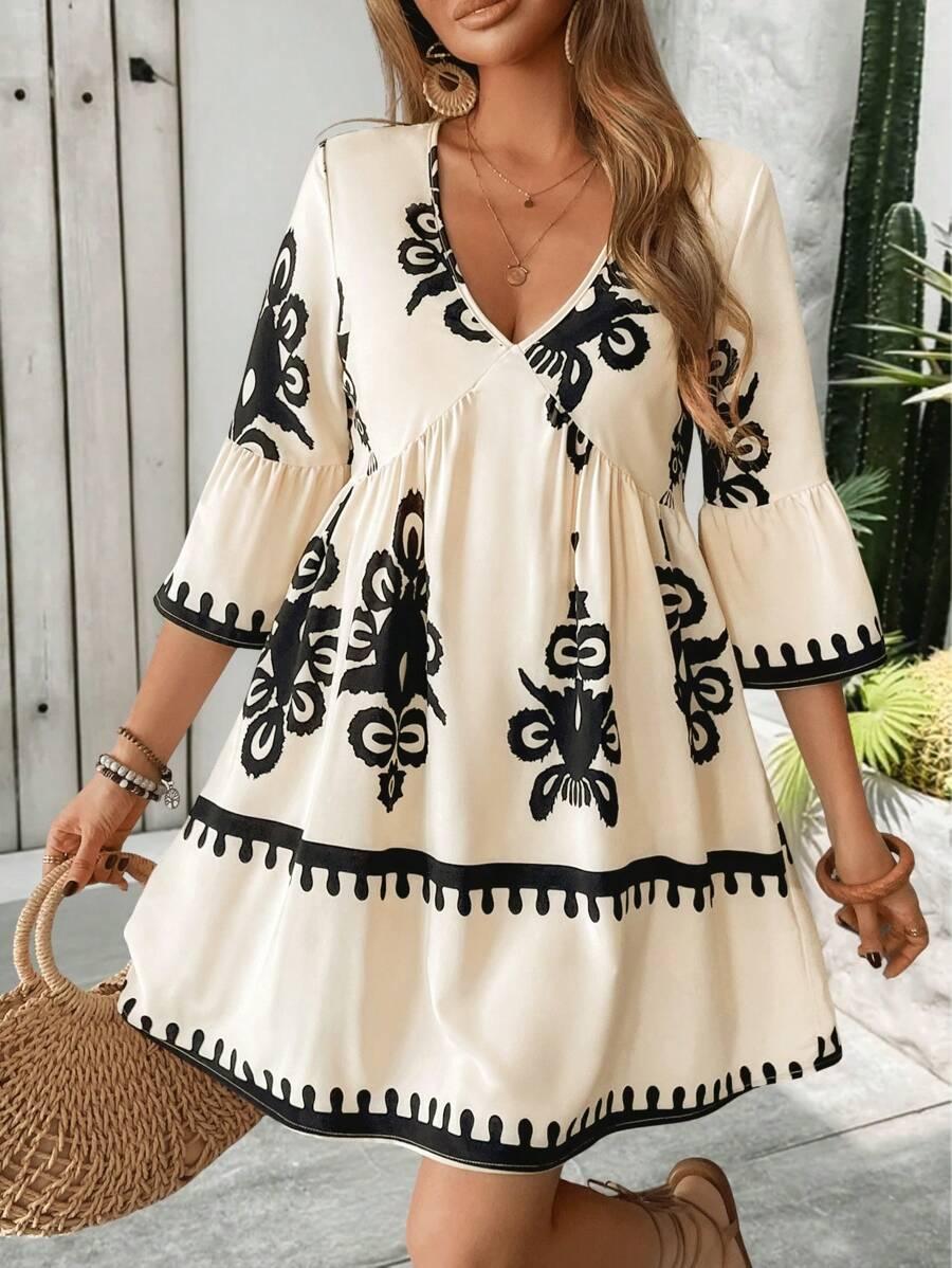 mini sukienka v-neck