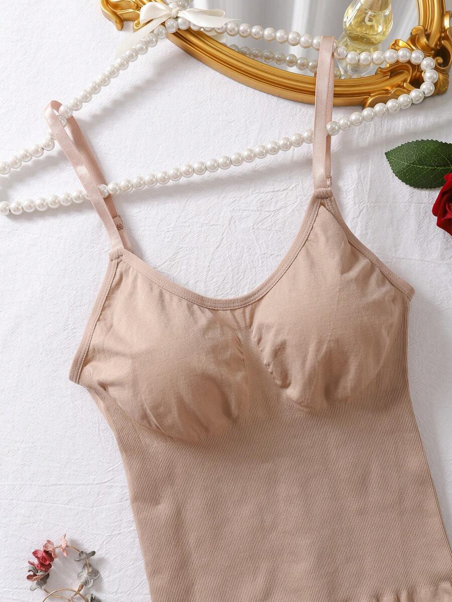 wyszczuplające bezszwowe białe body stringi ramiączka