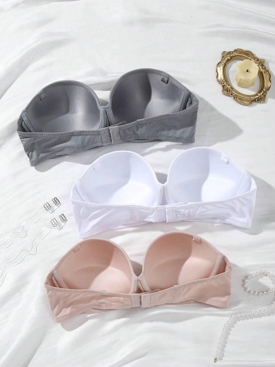 biustonosz zapięcie z przodu 3-pack