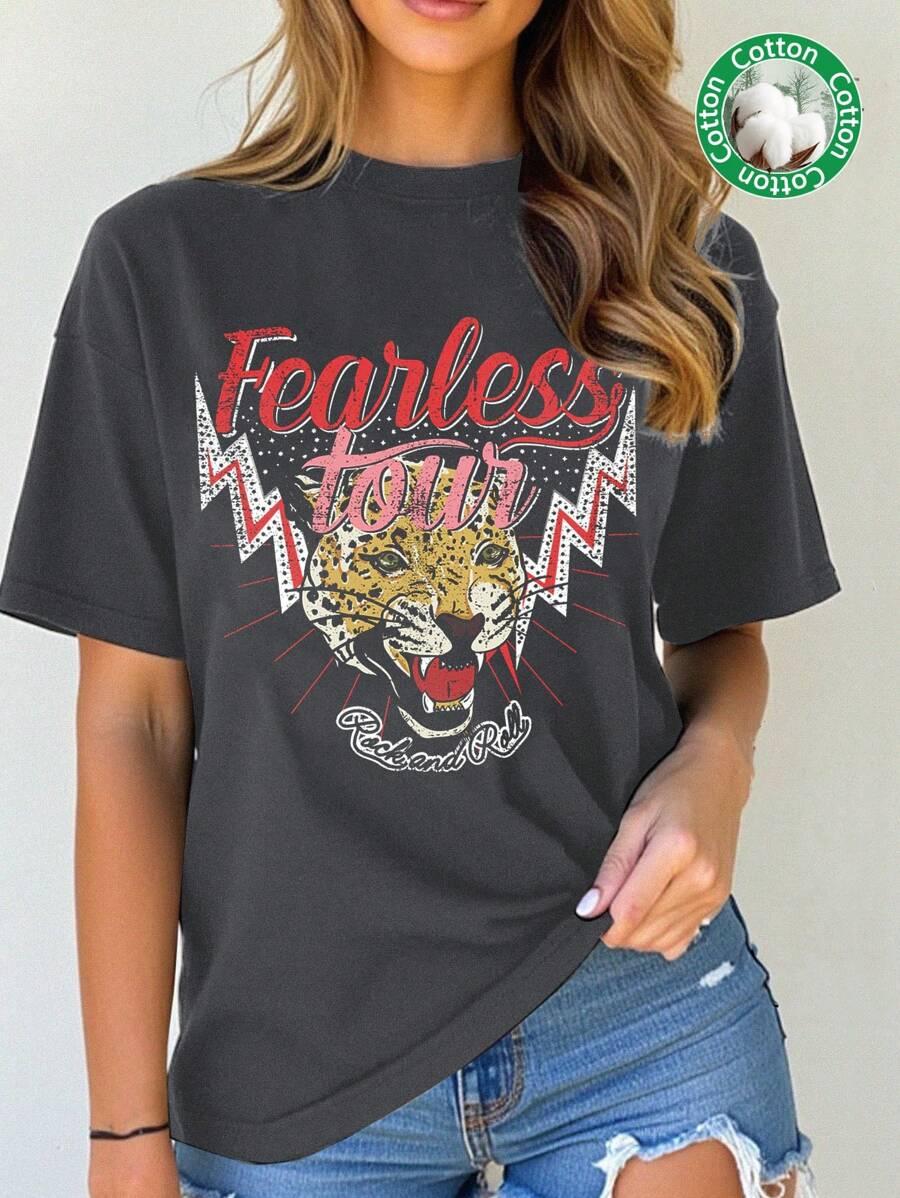 SZARY T-SHIRT nadruk