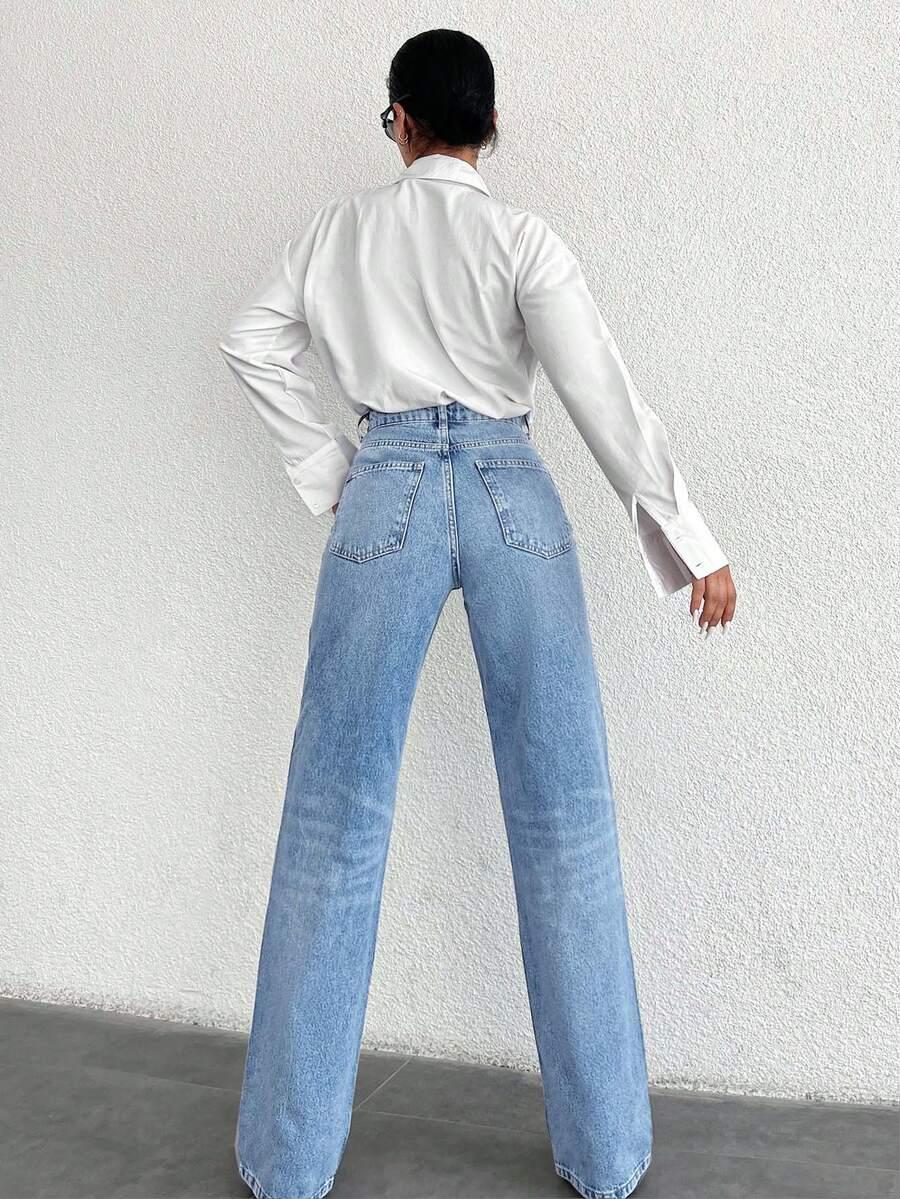 NIEBIESKIE SPODNIE JEANS
