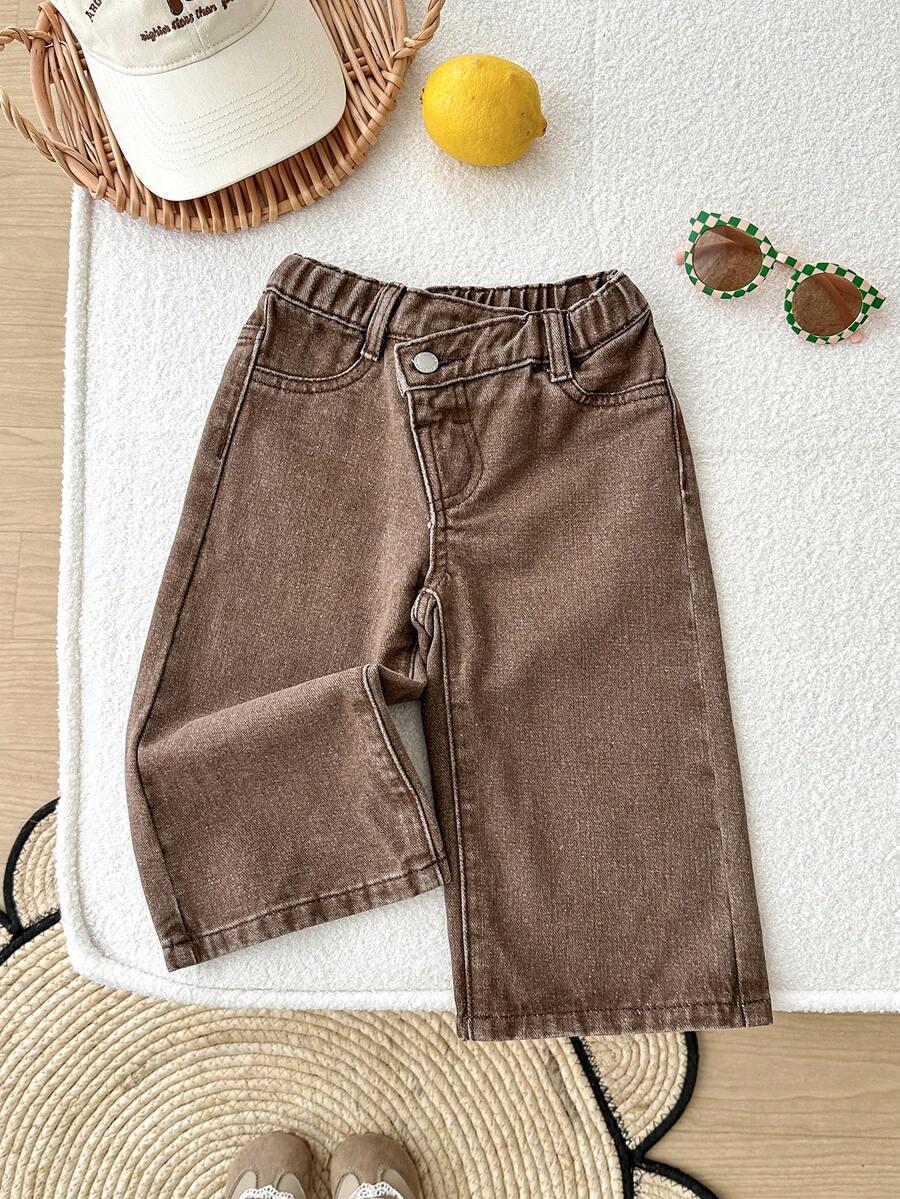 BRĄZOWE SPODNIE jeans