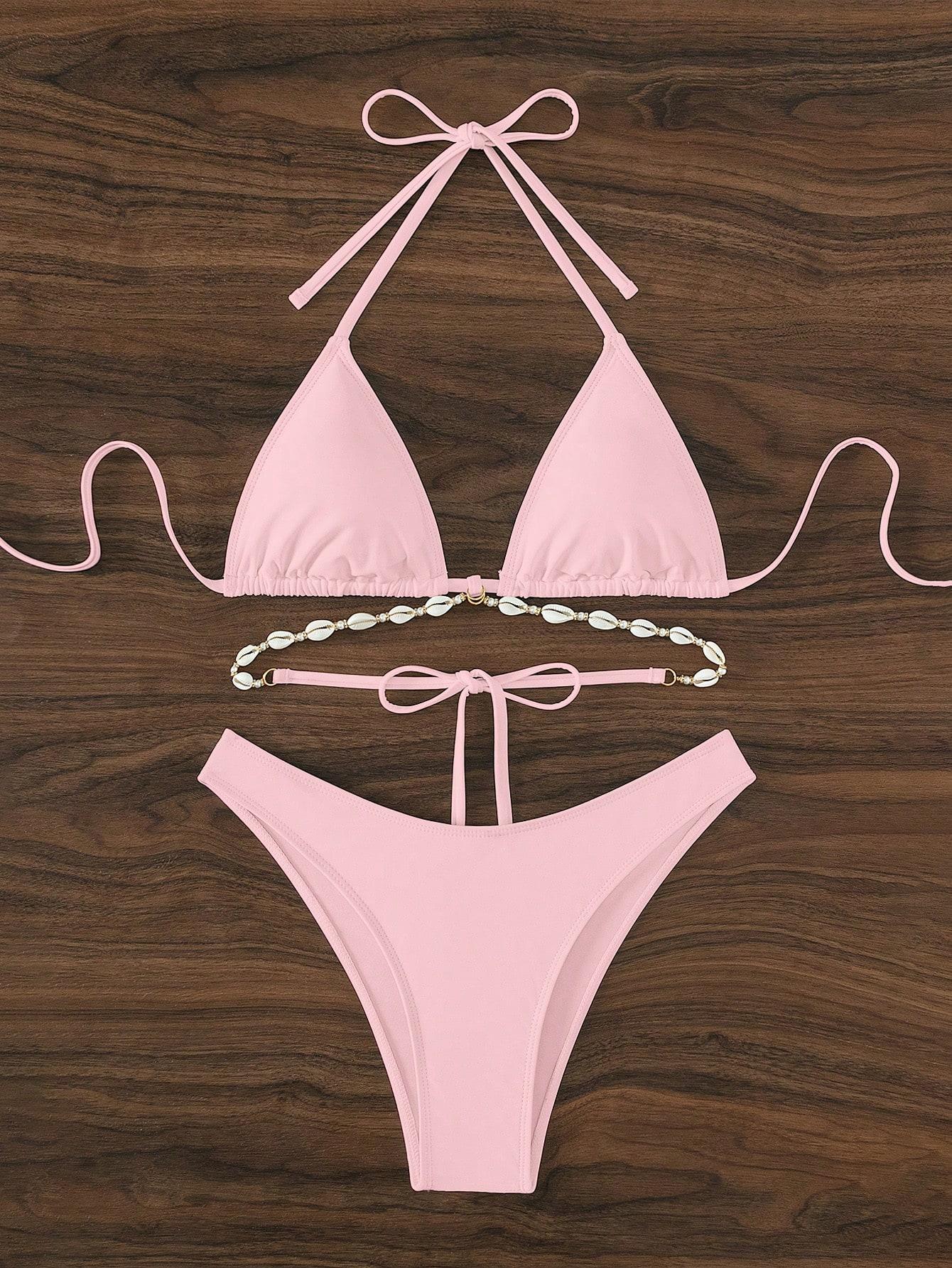 Różowy dół od bikini