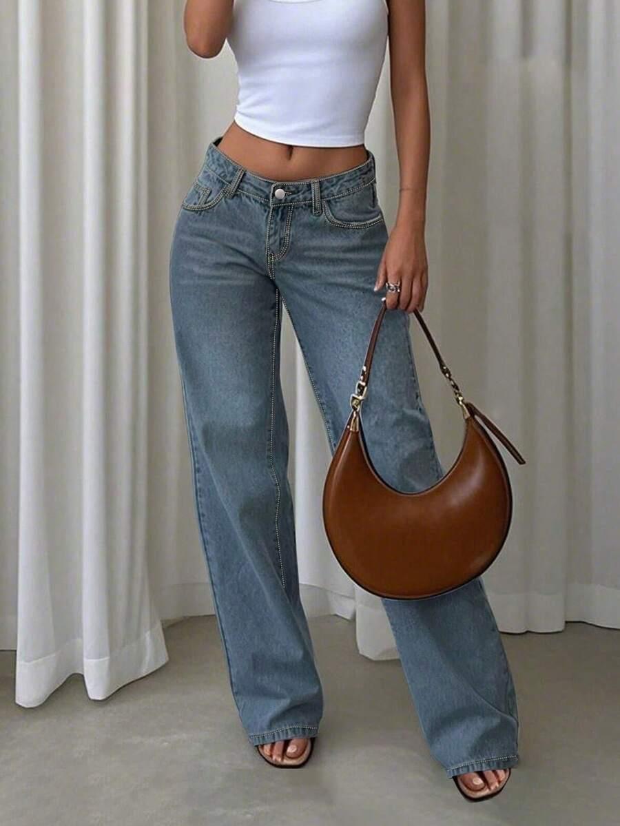 NIEBIESKIE SPODNIE JEANS