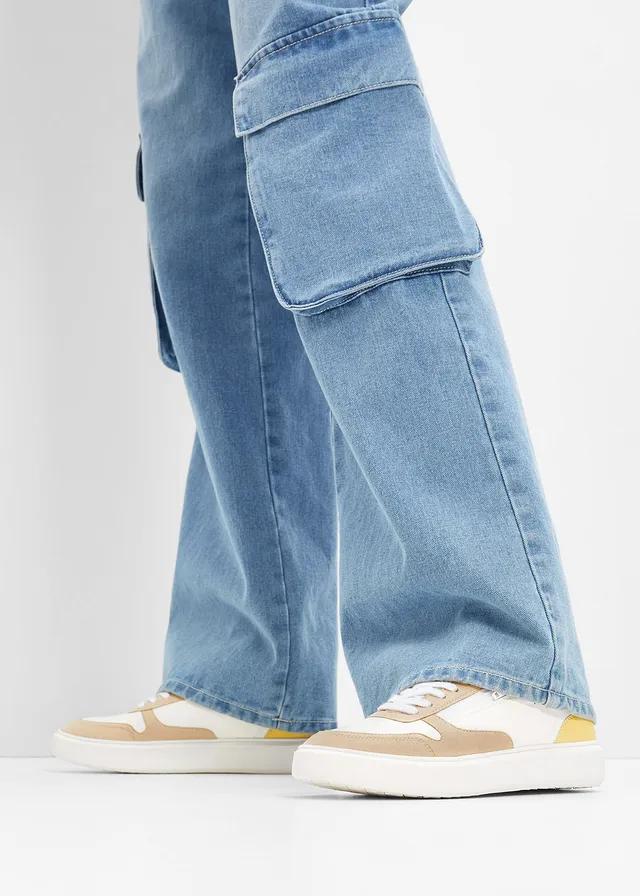 SNEAKERSY BEŻOWE NA PLATFORMIE 