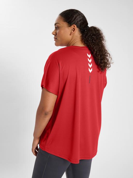 czerwona sportowa koszulka logo