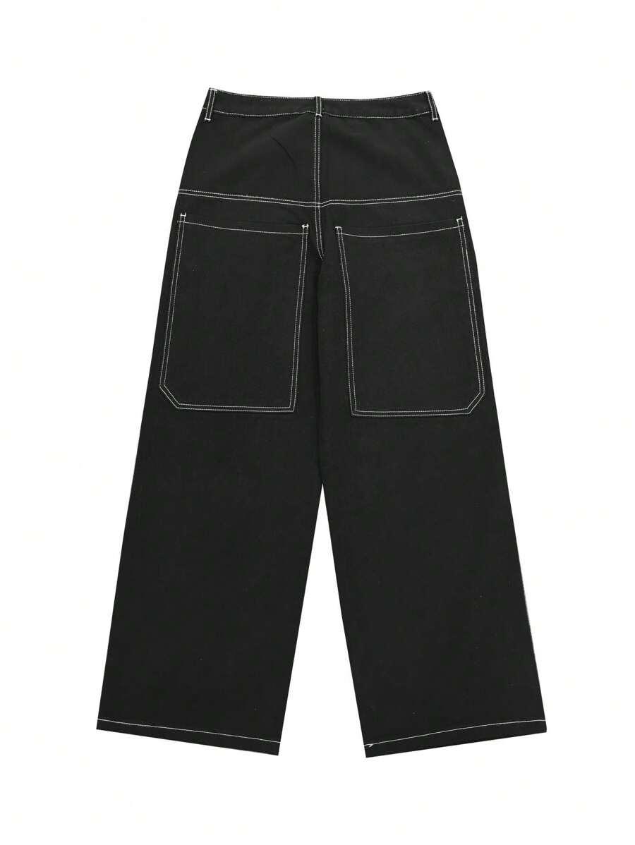 CZARNE SPODNIE JEANS