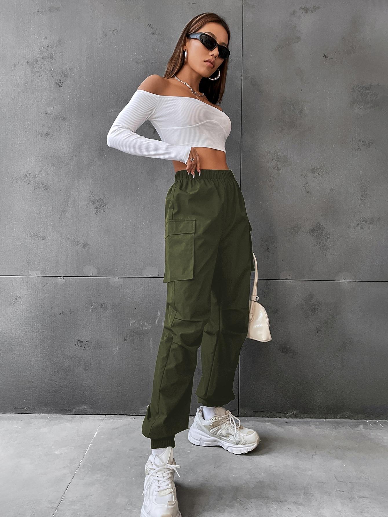 ZIELONE SPODNIE CASUAL