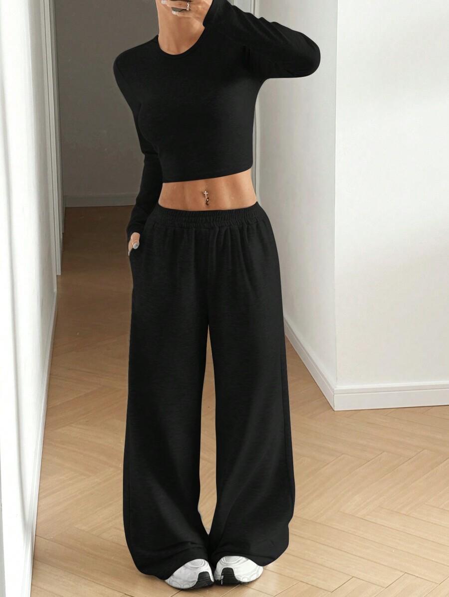BLUZKA SPODNIE KOMPLET CASUAL