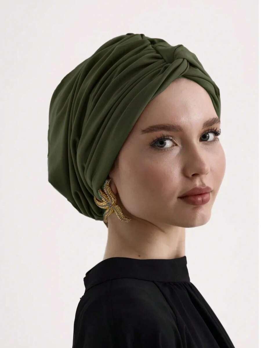 zielony turban na głowę