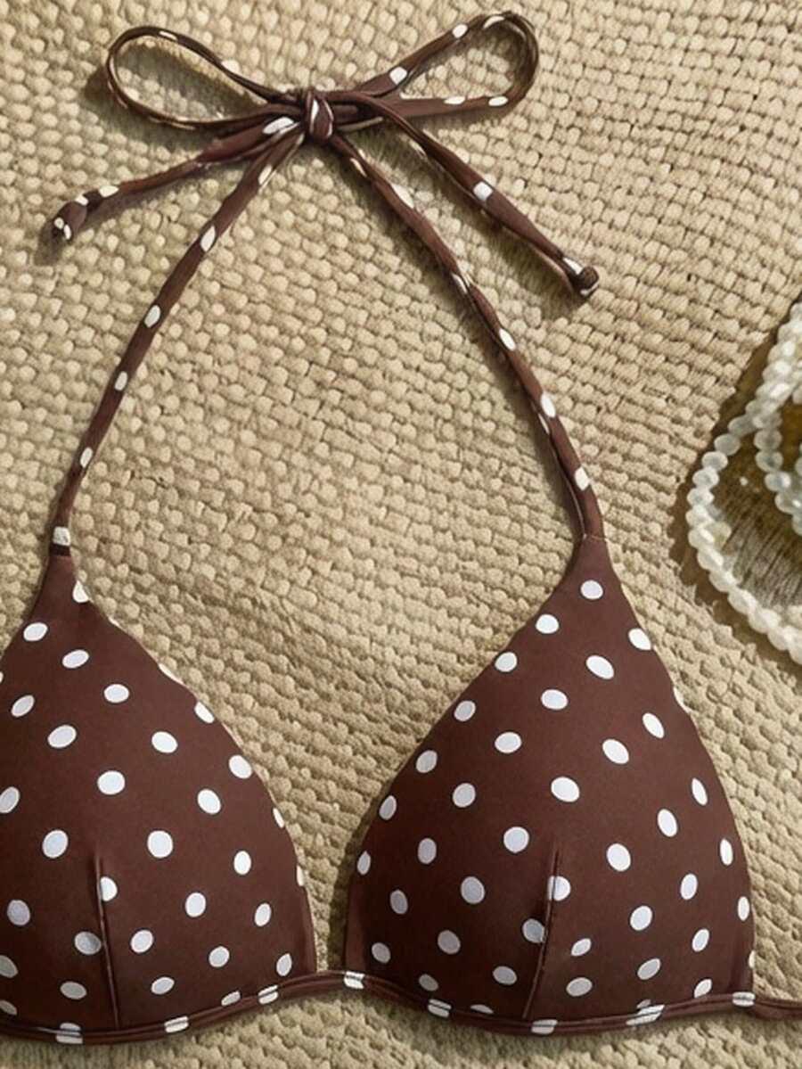 góra od bikini wzór groszki
