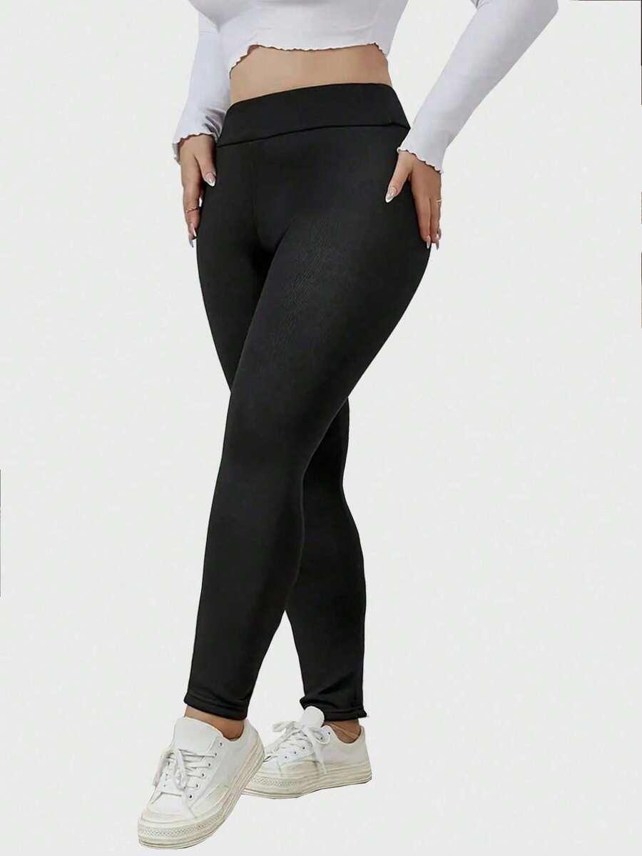 CZARNE OCIEPLANE Legginsy