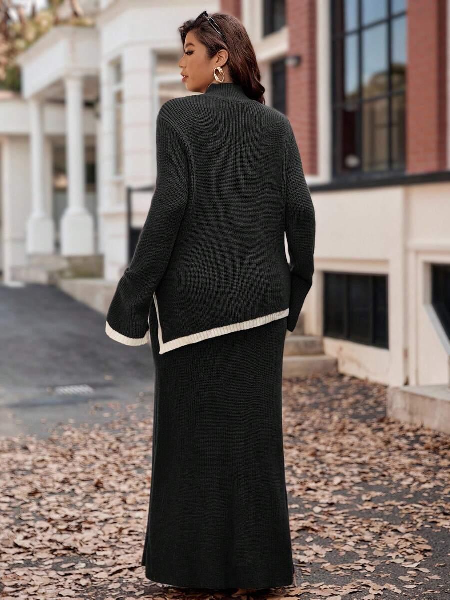 CZARNA MAXI SPÓDNICA