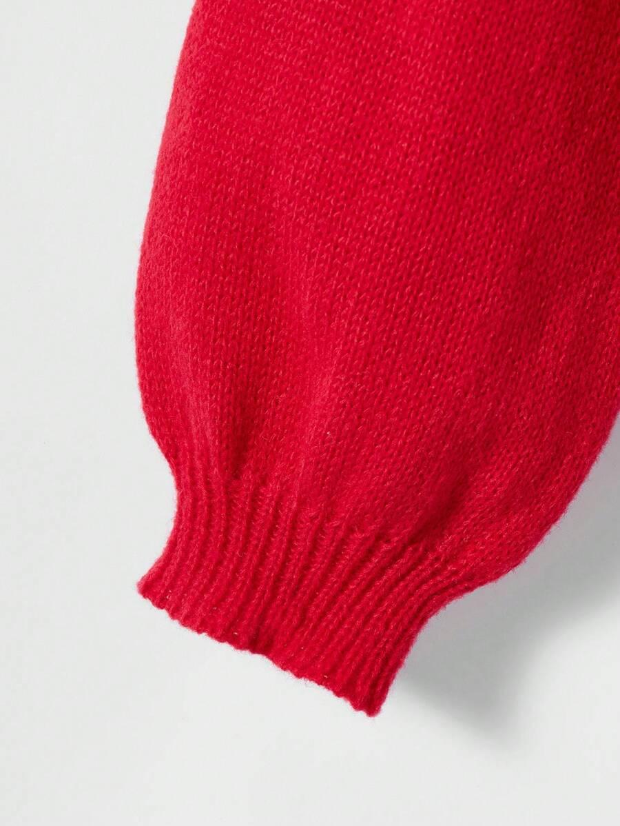 CZERWONY SWETER WIĄZANIE
