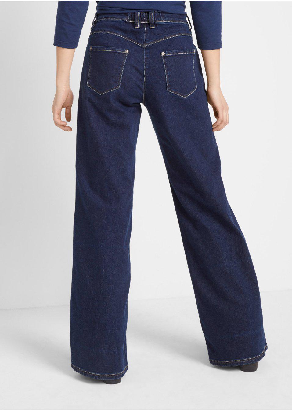 NIEBIESKIE SPODNIE JEANS PROSTA NOGAWKA 