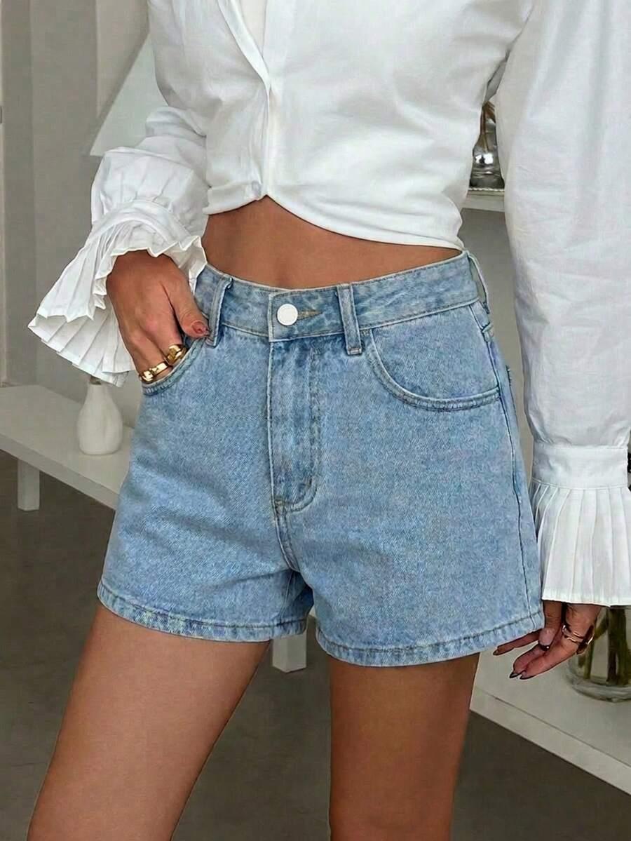 krótkie spodenki jeans  haft