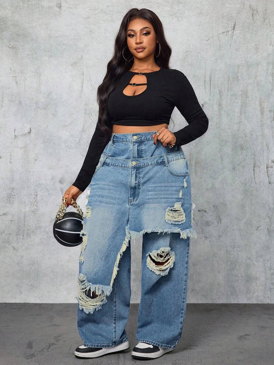 NIEBIESKIE SPODNIE JEANS 