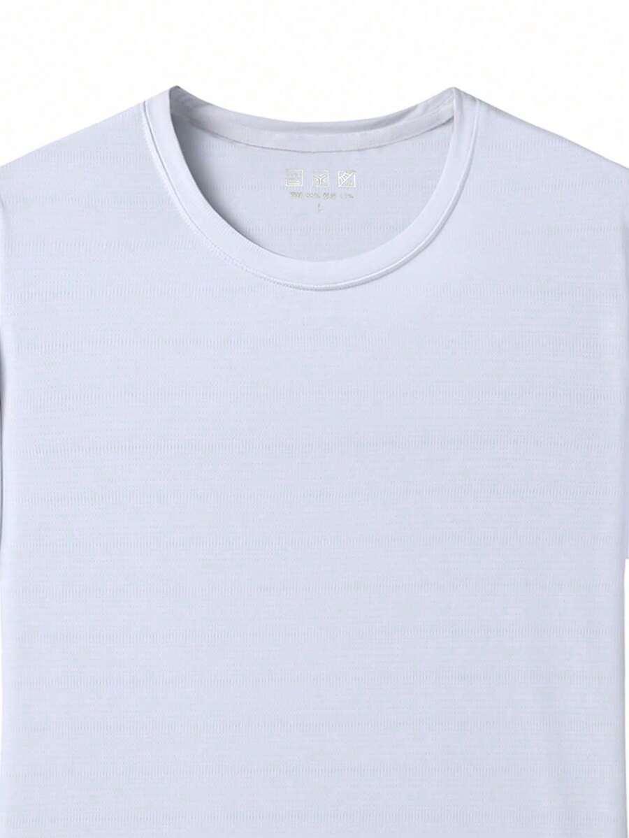 BIAŁY T-SHIRT OKRĄGŁY DEKOLT
