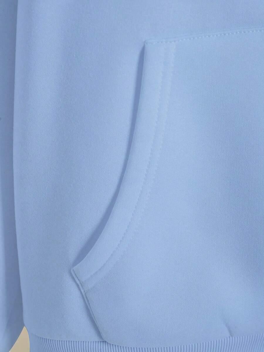 NIEBIESKA BLUZA Z KAPTUREM