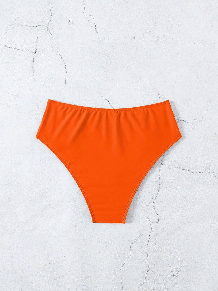 POMARAŃCZOWY DÓŁ OD BIKINI WYCIĘCIA
