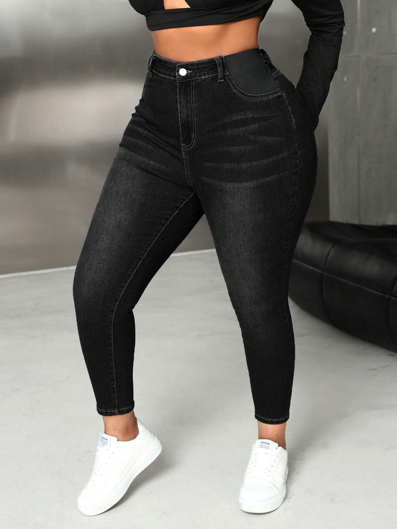 CZARNE SPODNIE JEANS RURKI