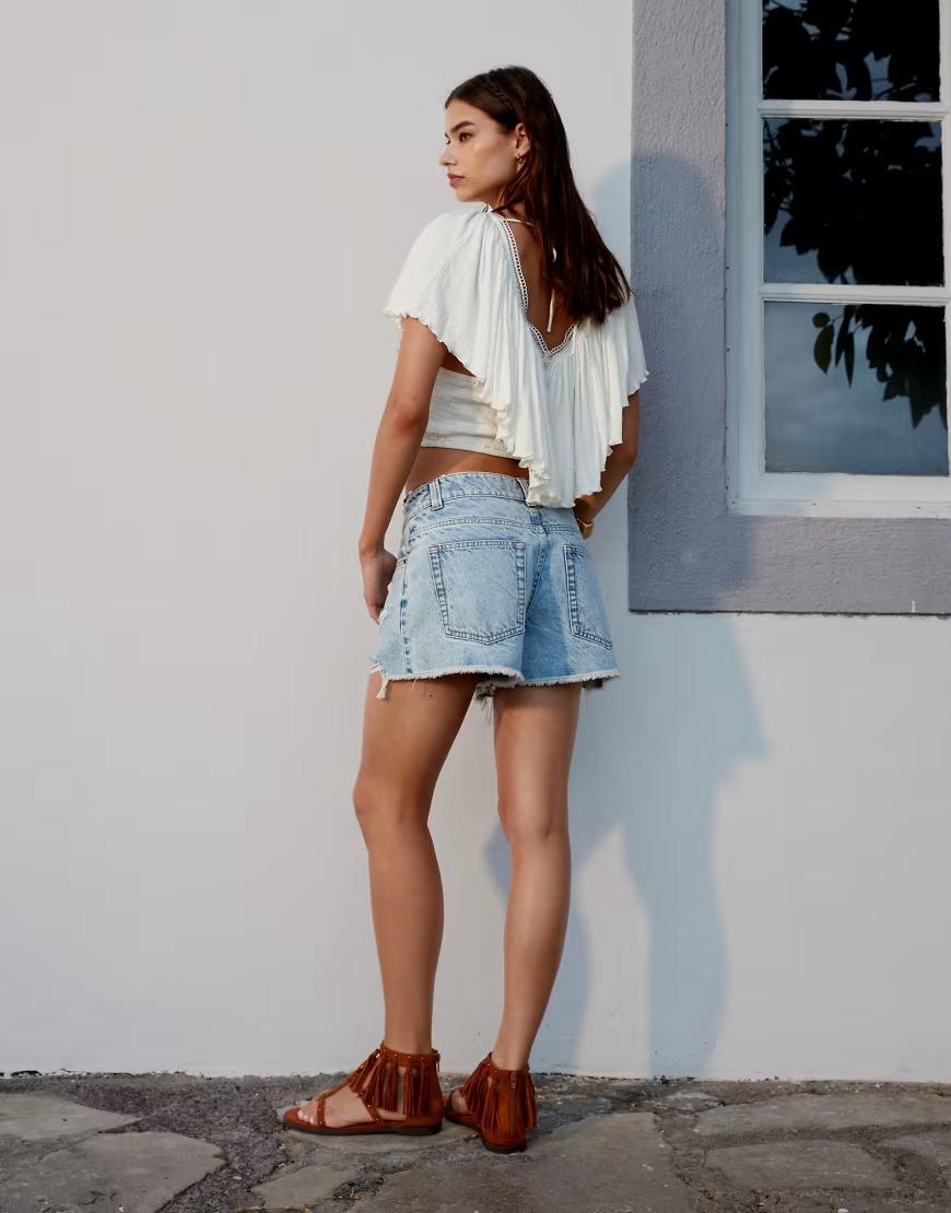NIEBIESKIE SPODENKI JEANS