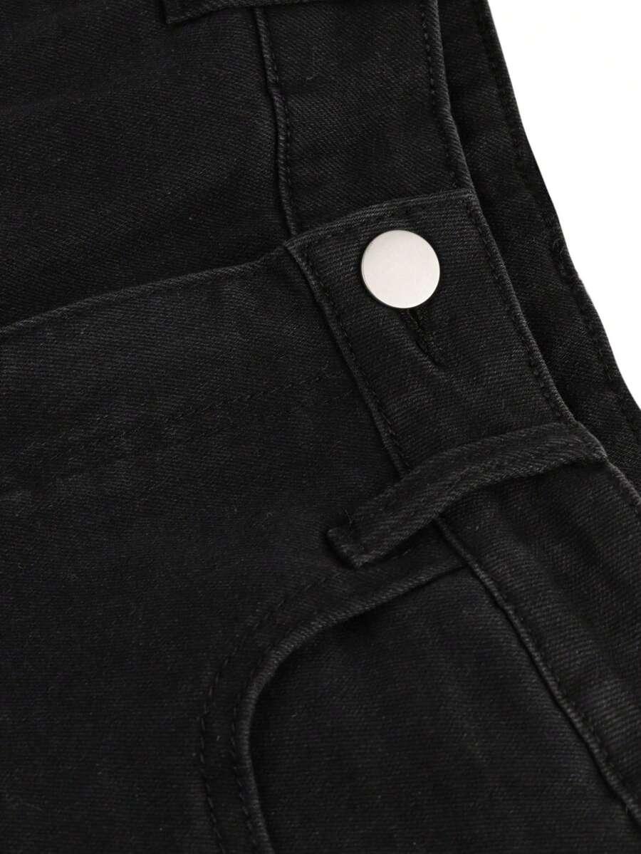 CZARNE SPODNIE JEANS